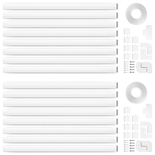 Cable Management Channel - CMC-01 Model Cord Cover Concealer Hide Wire Raceway- Value 2 Pack