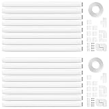 250in Cord Hider - Cable Hider - Durable Wire Management Kit- Cuttable PVC Cable Concealer Kit - Paintable Wire Hiders for TV on Wall Office Home - 16X L15.7in W0.95in H0.55in, Medium, White