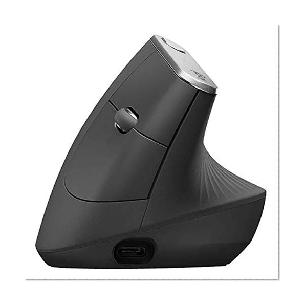 Logitech, souris MX Vertical, souris ergonomique avancée avec et sans fil, moins de tension musculaire, position naturelle de la main, meilleure position du poignet, suivi optique avancé, noir