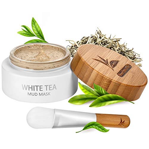 White Tea Mud Mask - 100 ml, Antioxidant Facial Treatment, Smoothes Fine Lines, Wrinkles, Deep Cleanse, Detoxifies Face, R.
