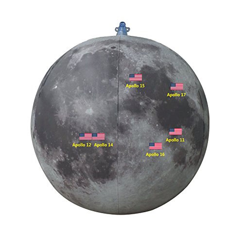 BottleClocks Inflatable Moon Apollo Landing Sites, 50th Anniversary.
