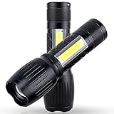Goldenguy 2Pack LED FlashlightUpgrade A100 1200 Lumen Super Bright Camping Flashlights Zoomable Focus 7 Light Mode Flash Lighting for Work LightBikingEmergencySurvival (Upgrade A100)