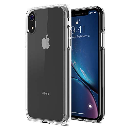 Trianium iPhone XR Case, Clarium Case Compatible Apple iPhone XR (2018)[6.1" ONLY] TPU Cushion Protection and Hybrid Rigid Clear Back Cover [ Work w/Most Screen Protector] - Clear