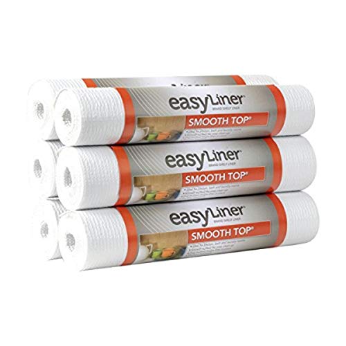Duck Smooth Top EasyLiner, 12-inch x 10 Feet, x 6 Rolls, White