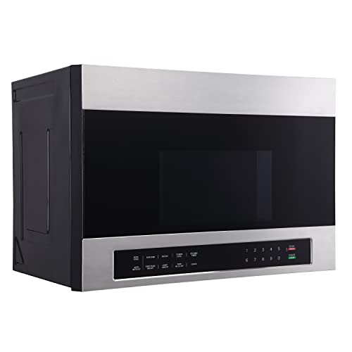 Avanti Microwave Oven 1000-Watts Over the Range with Auto Cook and Defrost, Pre-Set Cooking Modes, Child Safety Lock, Electronic Control Panel and Glass Turntable, 1.3 Cu.Ft., Black