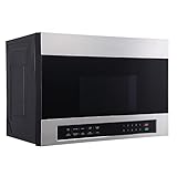 Avanti Microwave Oven 1000-Watts Over the Range with Auto Cook and Defrost, Pre-Set Cooking Modes, Child Safety Lock, Electronic Control Panel and Glass Turntable, 1.3 Cu.Ft., Black