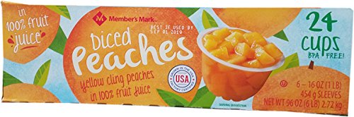 Member's Mark Diced Peach Cups, 96 Ounce