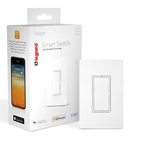 Legrand, Smart Light Switch, Apple Homekit, Quick Setup on iOS (iPhone or iPad), No Hub Required, HKRL10