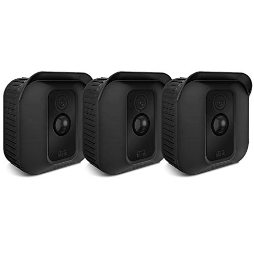 Fintie Silicone Skin for Blink XT2/XT Camera - [3 Pack] Premium Silicone UV Weather Resistant Protective and Camouflaged Case Cover for Blink XT2 & XT Home Security Indoor Outdoor Camera - Black