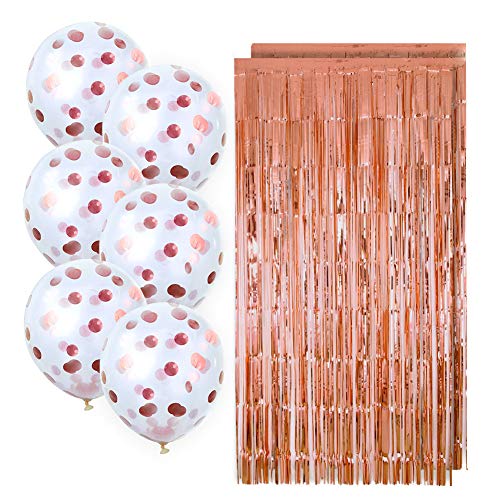 Bachelorette Party Decorations Metallic Photo Booth Tinsel Backdrop Door Curtains Confetti Balloons Party Supplies
