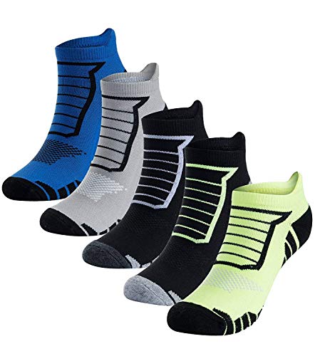 5 Pairs Athletic Socks Men Running Socks Ankle Low Cut Sports Tab Socks Men Pack Low Cut