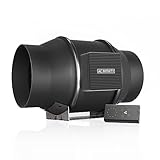 AC Infinity CLOUDLINE PRO S6, Quiet 6” Inline Duct Fan with Speed Controller - EC Motor Ventilation Exhaust Fan for Heating Cooling Booster, Grow Tents, Hydroponics