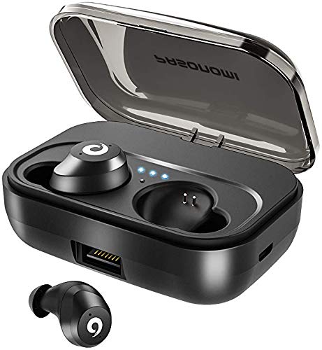 Book Cover PASONOMI Bluetooth Earbuds Wireless Headphones Bluetooth Headset Wireless Earphones IPX7 Waterproof Bluetooth 5.0 Stereo Hi-Fi Sound with 2200mA Charging Case [2019 Version] (Black)
