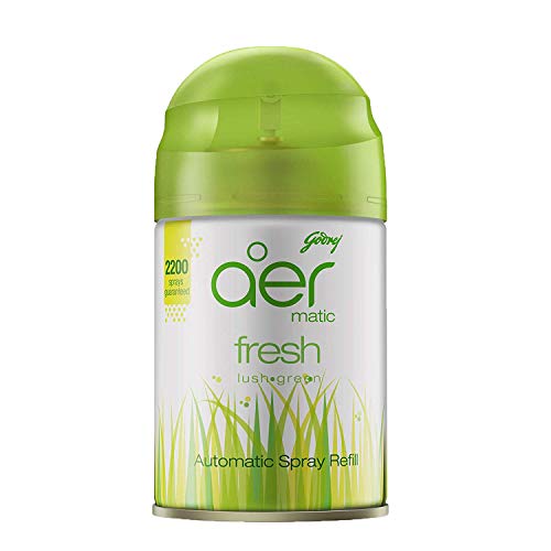 Godrej AER Matic, Automatic Air Freshener Refill Pack - Fresh Lush Green (225 ml)