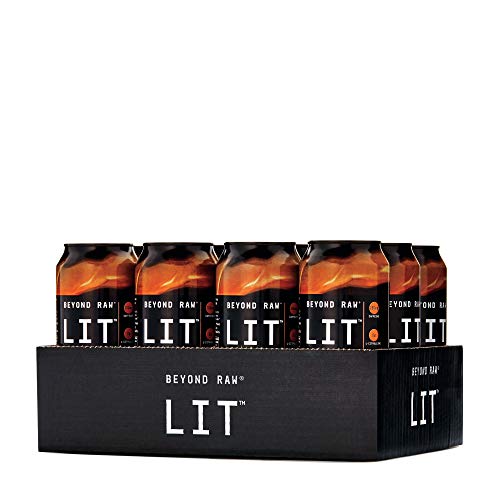 Beyond Raw LIT, Gummy Worm, 12 Cans, Contains Caffeine, L-Citruline, and Beta-Alanine, Nitrix Oxide and Preworkout Supplement