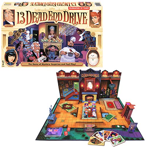 13 Dead End Drive by Winning Moves Games USA, The Deduction Game of Suspicion, Mystery & Foul Play, for 2 to 4 Players, Ages 8 and up