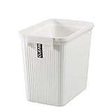Tenby Living Small 2-Gallon White Open Top Wastebasket Trash Can