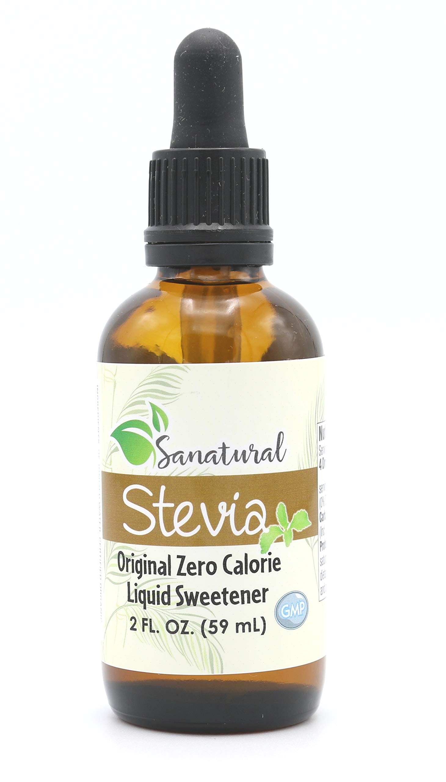 Sanatural Stevia Liquid, Zero Calorie Sweetener Drops, Organic Sweet Stevia Leaf Extract, 2 oz