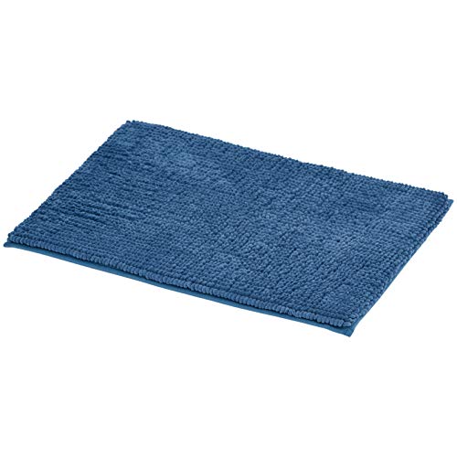 AmazonBasics Chenille Loop Memory Foam Bath Mat - Small, Blue