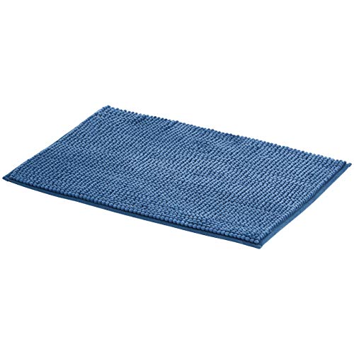 Book Cover Amazon Basics Chenille Bath Mat - Pack of 2, Small, Blue