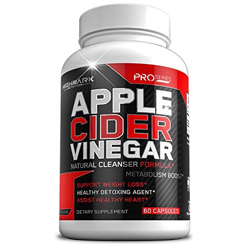 HighMark Nutrition 100% Organic Apple Cider Vinegar Capsules Fast Weight Loss Pills for Women & Men | Natural Weight Loss & Healthy Detox Cleanse (1300mg | 60 Pills)