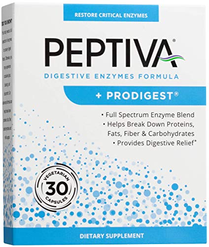Peptiva Digestive Enzyme Supplement + ProDigest - Full Spectrum, Natural, Helps with Bloating, Gas, & Constipation