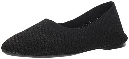 Skechers Women's Cleo-Star Daze-Metallic Engineered Knit Skimmer Ballet Flat