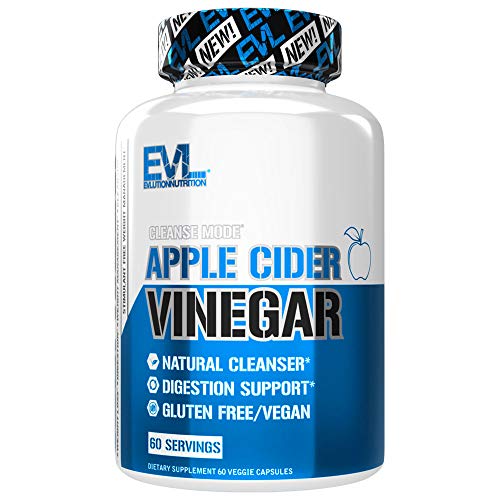 Evlution Cleansemode Apple Cider Vinegar Capsules Nutrition Vegan ACV Pills for Detox and Cleanse with Cayenne Pepper for Digestive Weight Management and Metabolism Support - 60 Servings