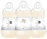 MAM 5oz Easy Start Anti-Colic Baby Bottles, Slow Flow, Breastfeeding-Like Silicone Nipple, Reduces Colic, Gas, & Reflux, Easy-to-Clean, BPA-Free, Baby Bottles for Newborns, 0-3 Months
