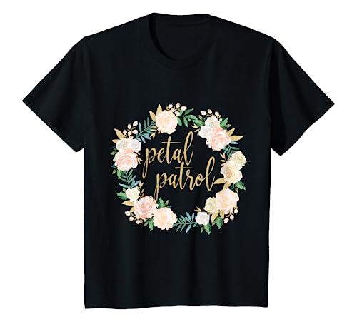 Kids Petal Patrol Flower Girl Pink Blush Floral T-Shirt