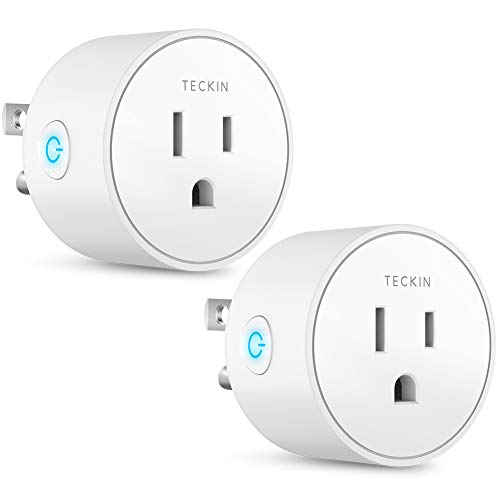 Book Cover Smart Plug Works with Alexa Google Assistant IFTTT for Voice Control, Teckin Mini Smart Outlet Wifi Socket with Timer Function, No Hub Required, FCC ETL Certified,Only Supports 2.4GHz Network