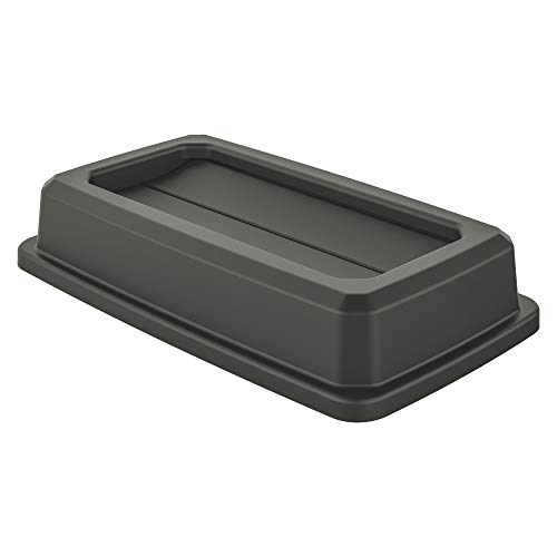 Amazon Basics Double Flip Lid for 23 Gallon Commercial Slim Trash Can, Grey, 1-Pack - TCNLID01DA