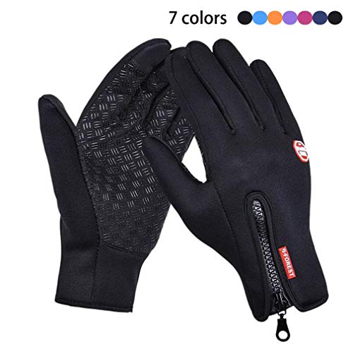 CCBETTER Winter Gloves Touchscreen Cold Weather Warm Gloves for Men and Women (L, Black)