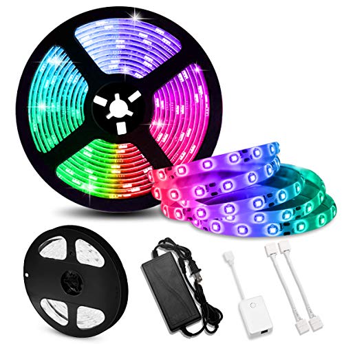 Book Cover LOHAS Smart RGB Light Strip LED, Color Changing Decorative WiFi Strip Lights, Multicolored Lighting Alexa Control Dimmable Light, 16.4FT, Smart LED Lightstrip for Party, Christmas, Kitchen, Gift, TV