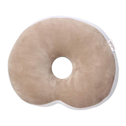 Book Cover KAKIBLIN Anti Flat Head Baby Pillow, Head Shaping Pillow for Infants Soft Head Support Pillow for 0-1 Year Old, Khaki