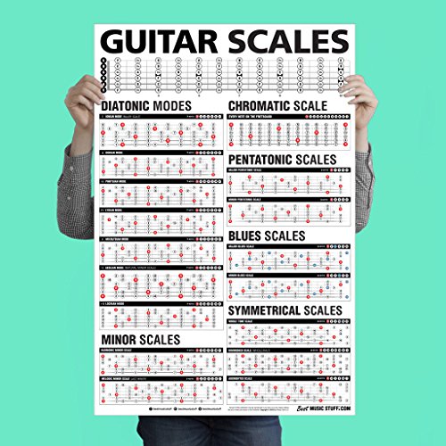 Book Cover Popular Guitar Scales Reference Poster 24