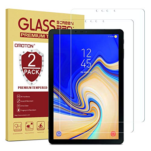 Samsung Galaxy Tab S4 Screen Protector [2 Pack], OMOTON Tempered Glass Screen Protector for Samsung Galaxy Tab S4 10.5 inch (SM-T830 / SM-T837 / SM-T835)