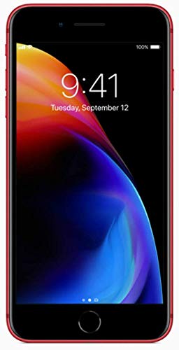 Book Cover Apple iPhone 8 Plus, US Version, 64GB, Red - GSM Carriers (Renewed)