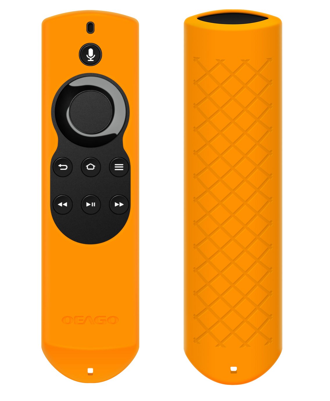OEAGO Silicone [Anti Slip] Shock Proof Cover Case for All-New Fire TV with 4K Alexa Voice Remote (2017 Edition) (2nd Gen) / Fire TV Stick Alexa Voice Remote (Dark Orange)