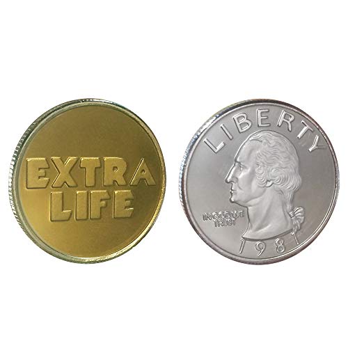 Book Cover Ready Player One Oasis Extra Life Coin Quarter Props - Extra Life Challenge Coin - Gold&Silver