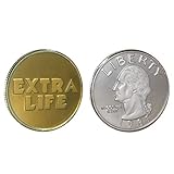 Ready Player One Oasis Extra Life Coin Quarter Props - Extra Life Challenge Coin - Gold-Plated&Silver-Plated