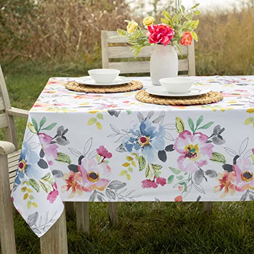 Benson Mills Indoor Outdoor Spillproof Tablecloth for Spring/Summer/Party/Picnic (Harper, 60" X 84" Rectangular)