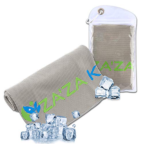 Cooling Towel for Instant Cooling Relief, Cooling Towels for Neck (40"X12"), for Women Men Kids Fitness Yoga Workout Gym Pilates Running Travel Camping Golf Microfiber Chilly Towel (Grey)