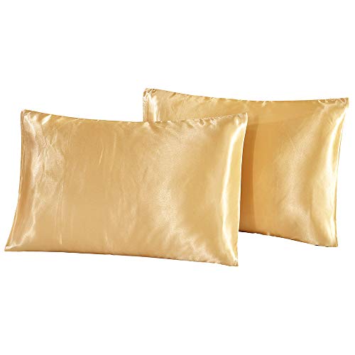 DreamX Satin Pillowcase 2 Pack- Queen Size(White)