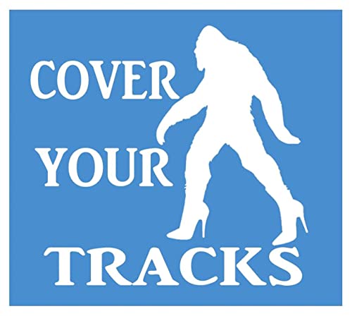 thatlilcabin - Bigfoot Sasquatch Yeti Cover Your Tracks 6" car Sticker Decal AS1503