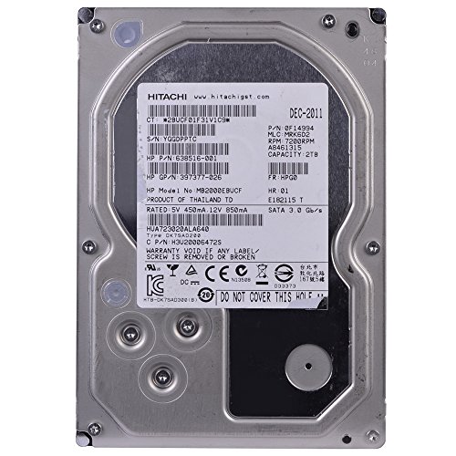 Book Cover HP/Hitachi Ultrastar 7K3000 HUA723020ALA640 (MB2000EBUCF) 2TB 7200RPM 64MB Cache SATA 3.0Gb/s 3.5 inch Internal Hard Drive (Enterprise Grade) (Renewed)