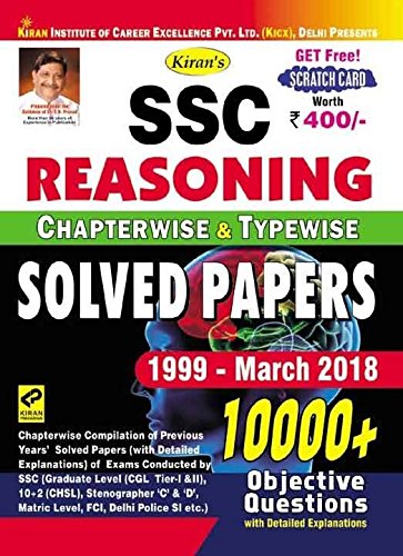 Kiran’s SSC Reasoning Chapterwise & Typewise Solved Papers 1999 March 2018 - 2278