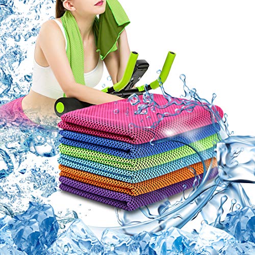 Lucky Commerce Sports Cooling Towels, Cool Towel for Instant Cooling, Soft Breathable Chilly Neck Towel for Yoga, Sport, Running,Workout,Camping, Fitness, Workout 2 Pack