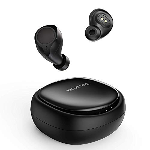 Book Cover Bluetooth 5.0 Wireless Earbuds, ENACFIRE Future Wireless Bluetooth Headphones with 18H Playtime HiFi Stereo Sound Quality IPX5 Waterproof Bluetooth Earbuds with Portable Charging Case, Built-in Mic