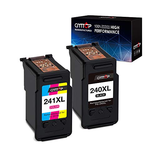 CMTOP PG-240XL CL-241XL Ink Compatible for Canon PG-240XL CL-241XL Ink Cartridges, High Yield, 2 Pack, for Canon PIXMA MG3620 MX472 MX452 MG3220 MG3520 MG2220 MX532 MX432 MG2120 MX512 MG3522 TS5120